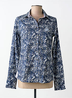 Chemise manches longues imprimé fantaisie bleu BLACK WELLIS homme