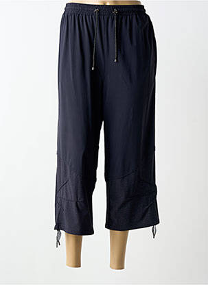 Pantacourt coupe droite bleu FRED SABATIER femme