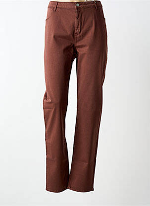 Pantalon slim poches marron KANOPE femme