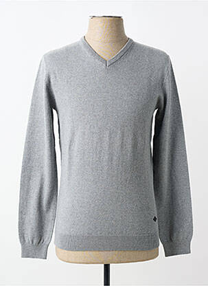Pull col v manches longues gris LEE COOPER homme