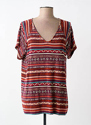 T-shirt imprimé fantaisie manches courtes violet AGATHE & LOUISE femme