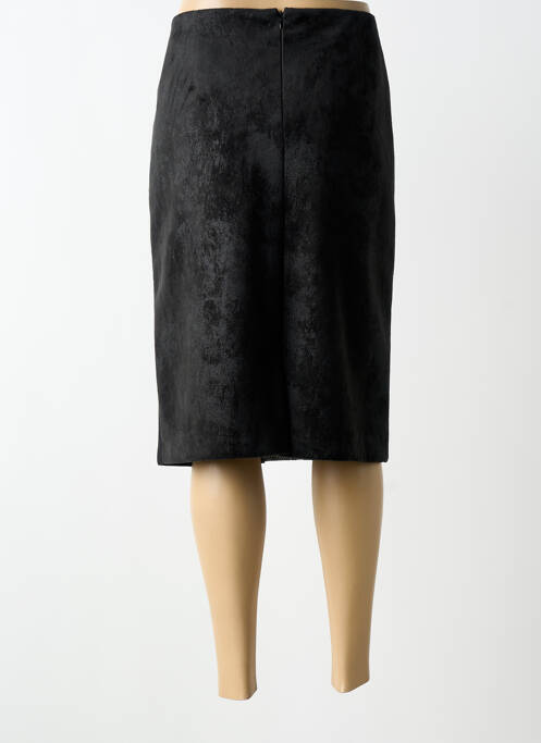 Jupe mi-longue coupe droite noir CHRISTINE LAURE femme