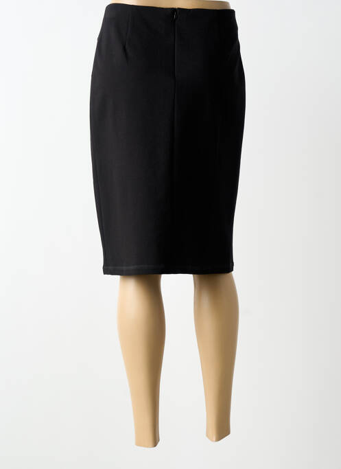 Jupe mi-longue coupe droite noir CHRISTINE LAURE femme