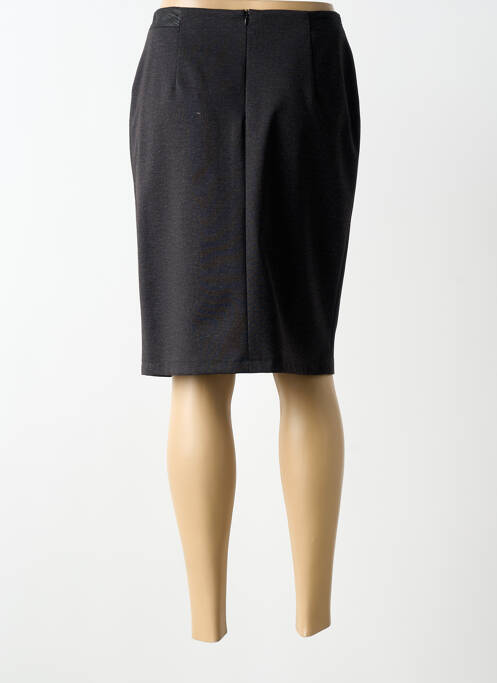 Jupe mi-longue taille haute noir CHRISTINE LAURE femme