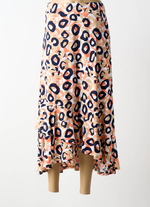 Jupe mi-longue coupe évasée orange MARBLE femme