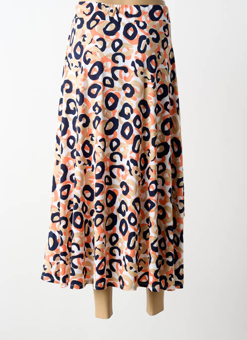 Jupe mi-longue coupe évasée orange MARBLE femme