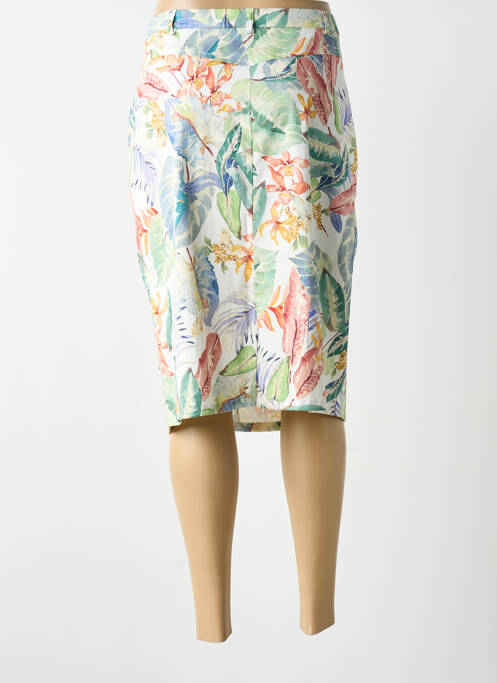 Jupe mi-longue coupe droite vert GUY DUBOUIS femme