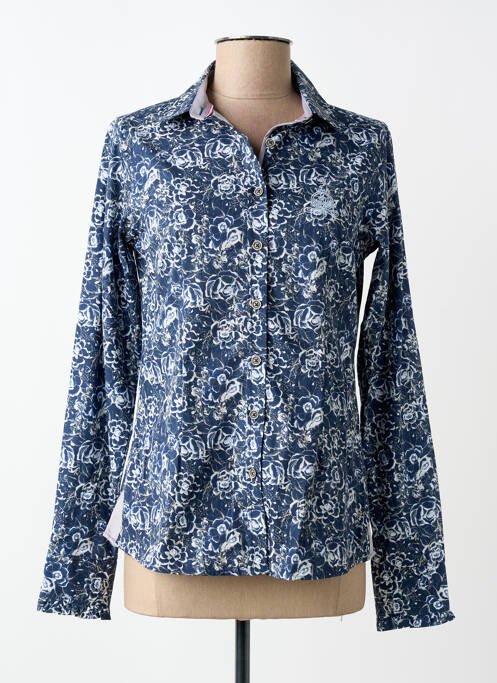 Chemise manches longues imprimé fantaisie bleu BLACK WELLIS homme