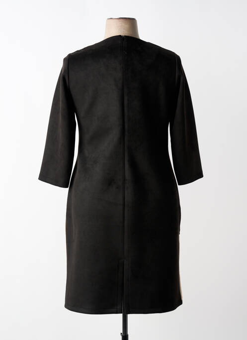 Robe mi-longue manches 3/4 manches 3/4 noir GUY DUBOUIS femme