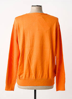 Pull col v manches longues orange JOY OF LIFE femme