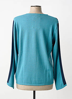 Pull coupe cintrée manches longues bleu I.ODENA femme