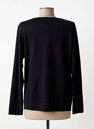 Pull coupe cintrée manches longues noir FRANCE RIVOIRE femme