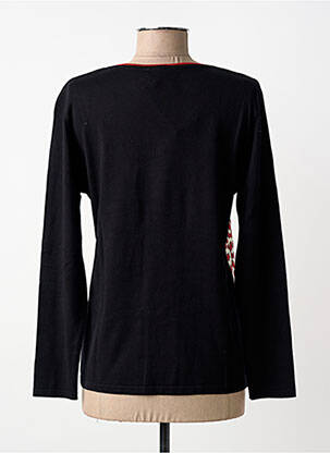 Pull coupe cintrée manches longues noir FRANCE RIVOIRE femme