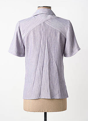 Chemisier coupe cintrée manches courtes gris FRANCE RIVOIRE femme