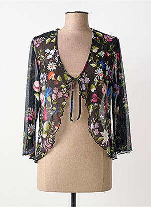 Gilet manches longues manches 3/4 noir SAINT CHARLES femme