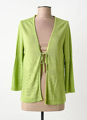 Gilet manches longues manches 3/4 vert SAINT CHARLES femme