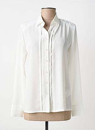 Chemisier tissage popeline manches longues blanc SOMMERMANN femme
