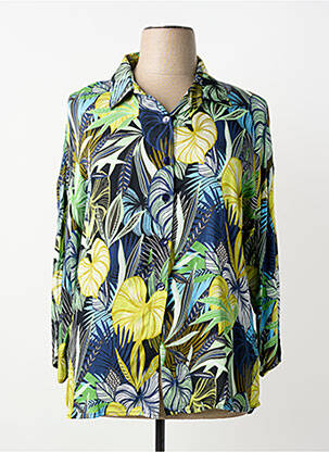 Chemisier coupe cintrée manches longues bleu SAINT CHARLES femme