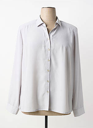 Chemisier tissage crêpe manches longues gris SOMMERMANN femme