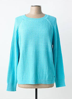 Pull coupe cintrée manches longues bleu JOY OF LIFE femme