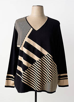 Pull coupe cintrée manches longues noir GREGORY PAT femme