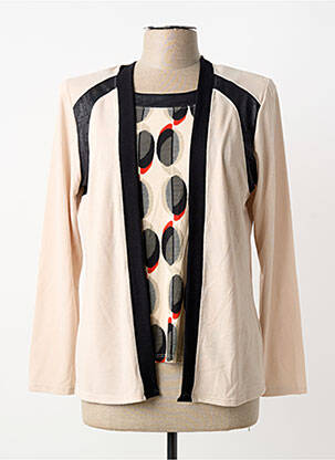 Top stretch manches longues beige NAYAT femme