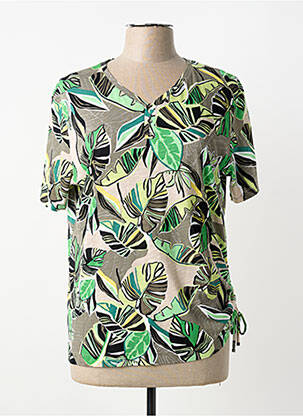 T-shirt col v manches courtes vert RABE femme