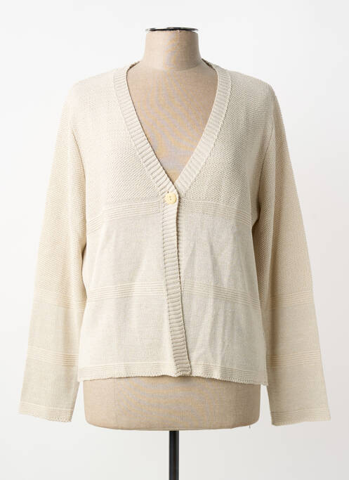 Gilet manches longues coupe cintrée beige JUPER femme