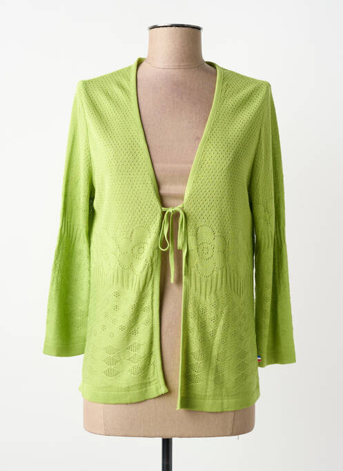Gilet manches longues manches 3/4 vert SAINT CHARLES femme