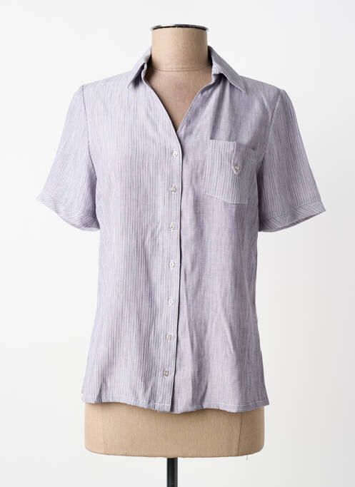 Chemisier manches courtes manches courtes gris FRANCE RIVOIRE femme