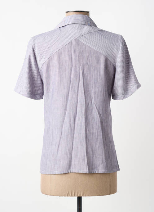 Chemisier manches courtes manches courtes gris FRANCE RIVOIRE femme