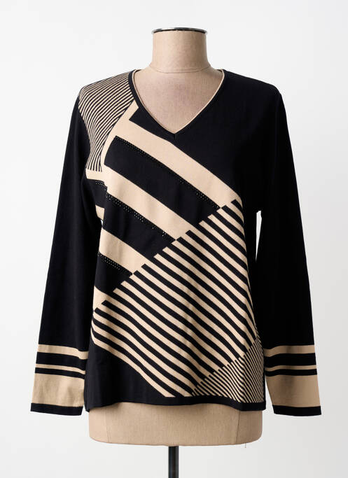 Pull coupe cintrée manches longues noir GREGORY PAT femme