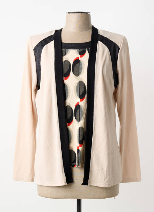 Top stretch manches longues beige NAYAT femme