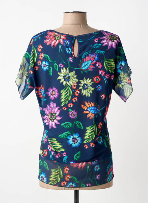 Top manches courtes manches courtes bleu LOURDES CASTILLO femme