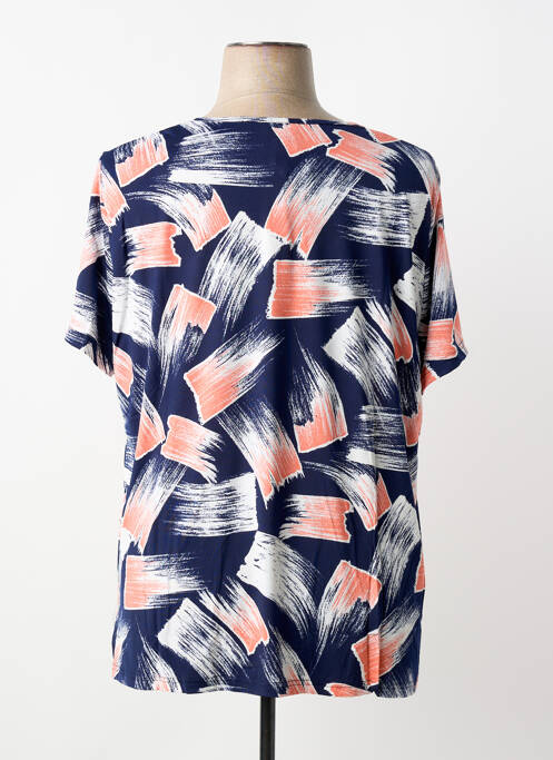 T-shirt imprimé fantaisie manches courtes bleu FRANCE RIVOIRE femme