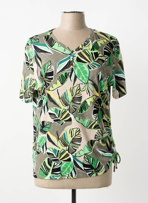 T-shirt col v manches courtes vert RABE femme