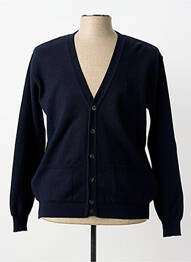 Gilet manches longues col v bleu BERAC homme