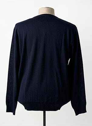 Pull col v manches longues bleu MONTE CARLO homme