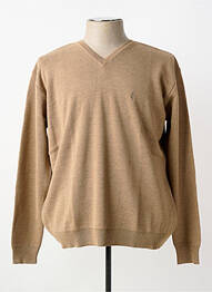 Pull col v manches longues marron BERAC homme