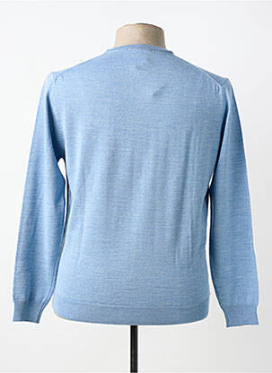 Pull col v manches longues bleu BERAC homme
