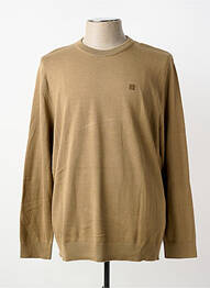 Pull maille souple et aérée manches longues marron STREET ONE homme