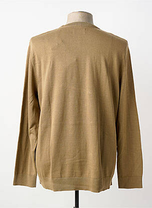 Pull maille souple et aérée manches longues marron STREET ONE homme