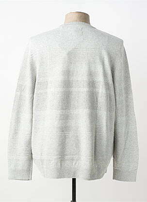 Pull maille souple et aérée manches longues gris STREET ONE homme
