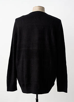 Pull maille souple et aérée manches longues noir STREET ONE homme