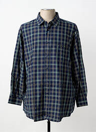 Chemise manches longues imprimé carreaux bleu LUI homme