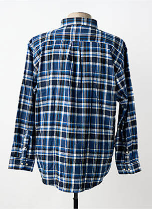 Chemise manches longues imprimé écossais bleu LOSAN homme