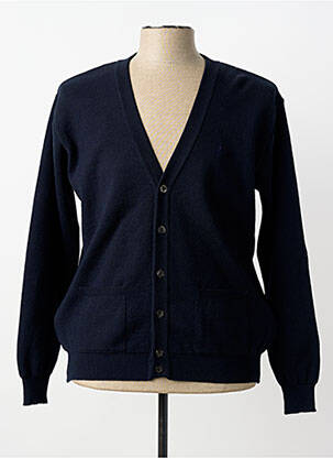 Gilet manches longues col v bleu BERAC homme