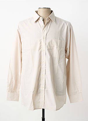 Chemise manches longues coupe cintrée beige LUI homme