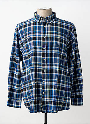 Chemise manches longues imprimé écossais bleu LOSAN homme