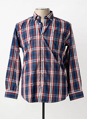 Chemise manches longues imprimé écossais bleu LOSAN homme